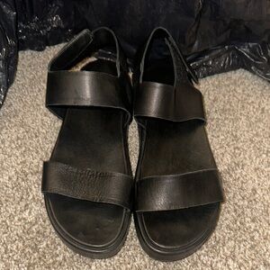 Black Strappy Sandals Aldo leather platform sandals